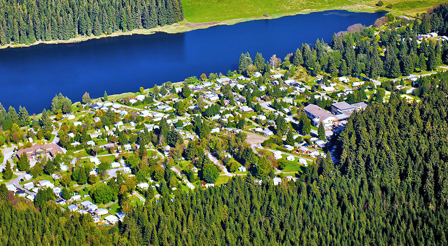 Luftaufnahme vom Campingplatz Prahlust im Harz