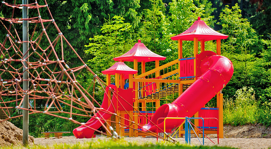 Der Spielplatz auf dem Campingplatz