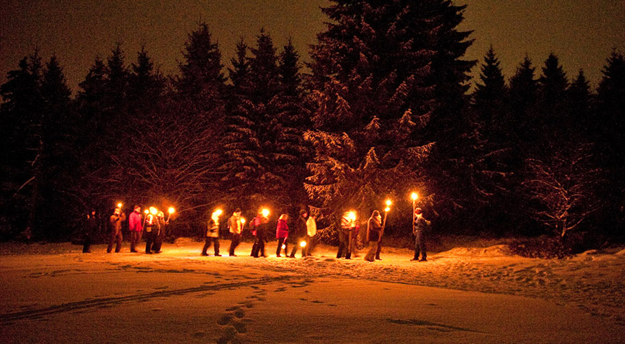 Ein besonderer Event ist die Nachtwanderung im Winter