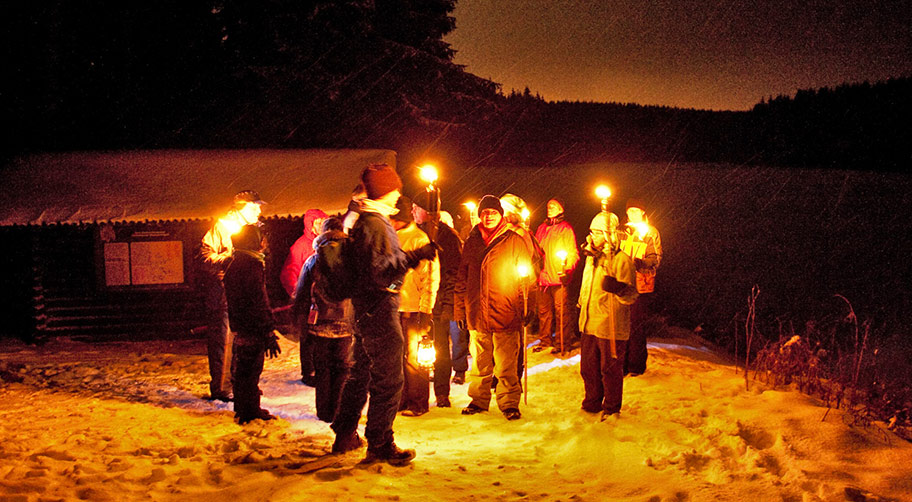 Ein besonderer Event ist die Nachtwanderung im Winter